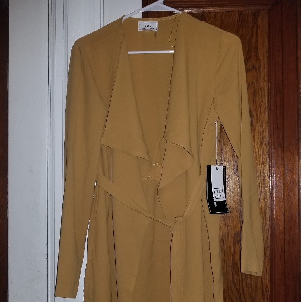 HAVE drape front trench silky cardigan